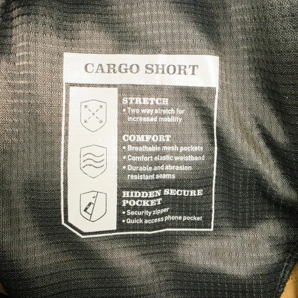Orvis Cargo Shorts Mens 34 Grey Tan Lot of 2 Stretch Hiking Outdoor Utility Belt
